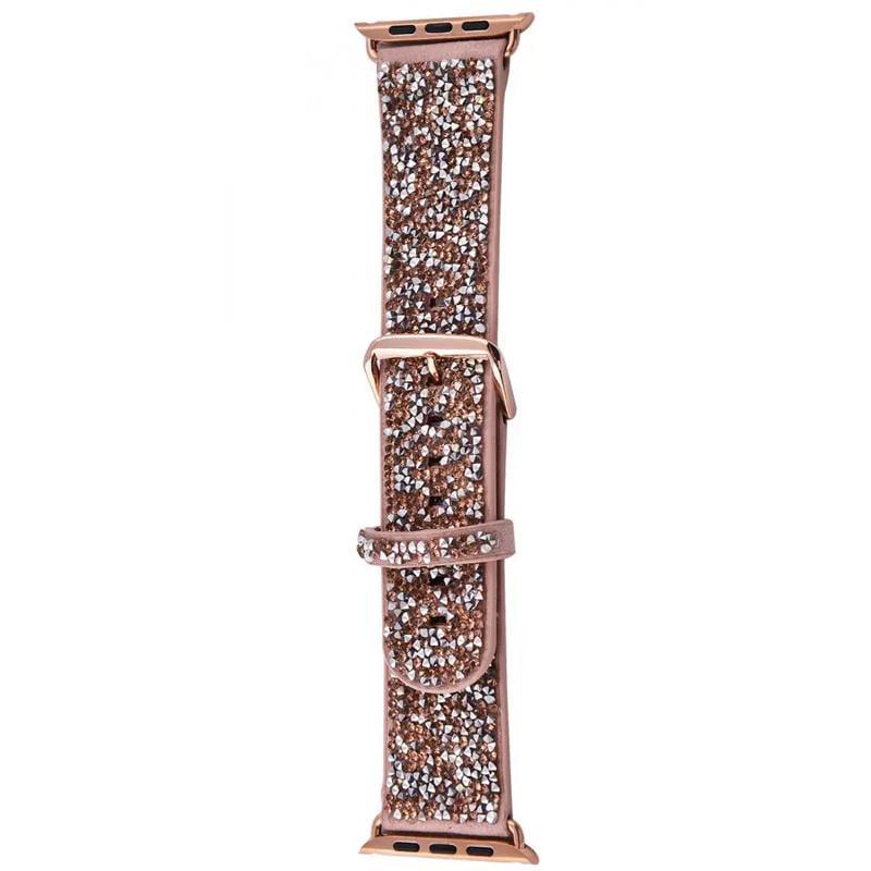 Ремінець Bling World Rock Diamond для Apple Watch 42/44/45 мм Рожевий (00000067897_2)