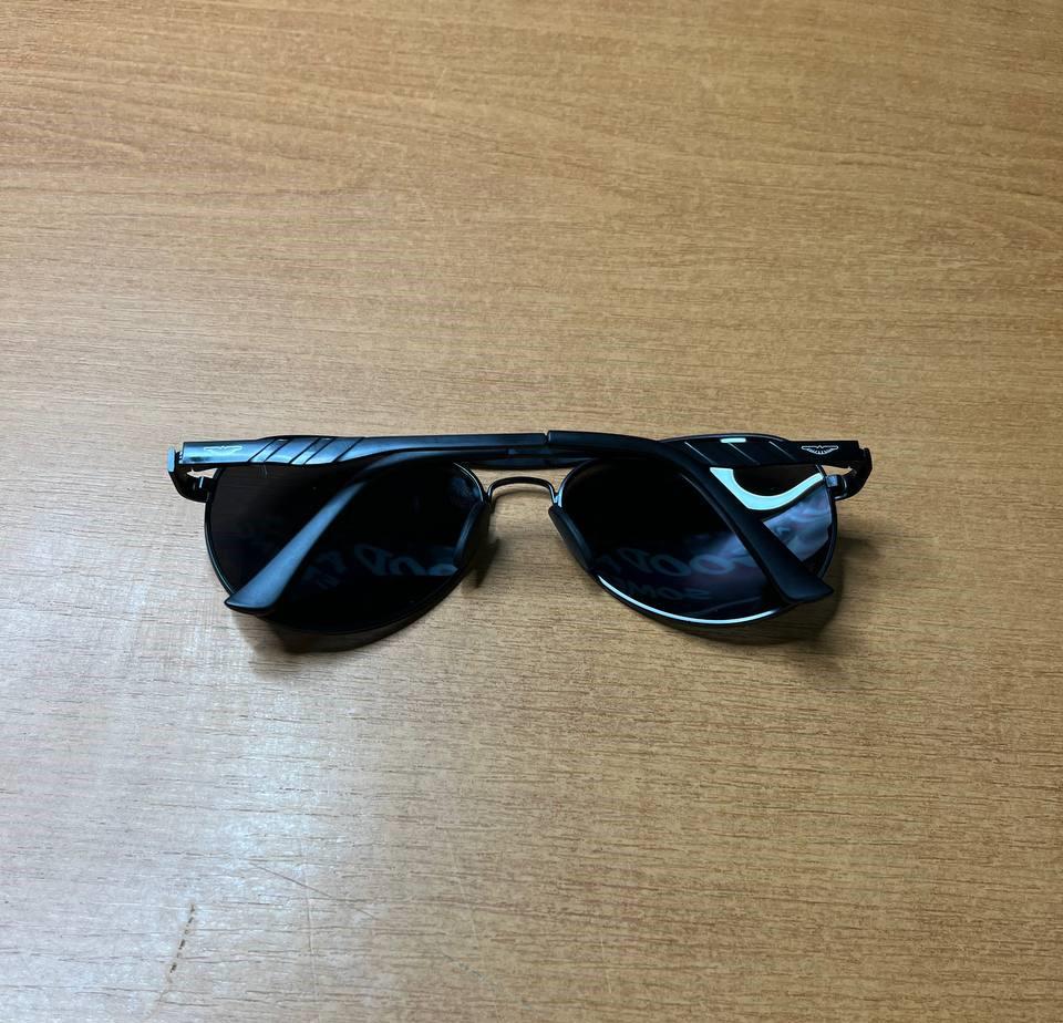 Сонцезахисні окуляри чоловічі Polaroid Aviator Matte Black поляризаційні антиблікові крапля матові димчаті (6de07a53) - фото 8