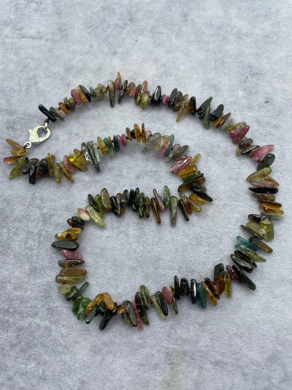 Намисто турмалін 45 см Різнокольоровий (9749)