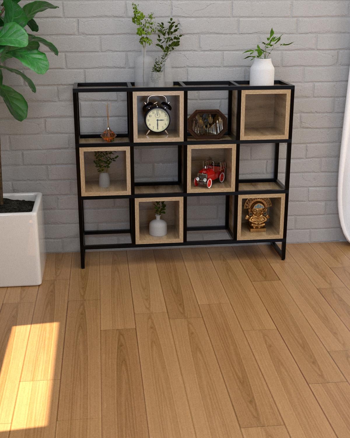 Стелаж підлоговий EcoLoft Куберо DSP-1320-1 в стилі лофт (31215445)