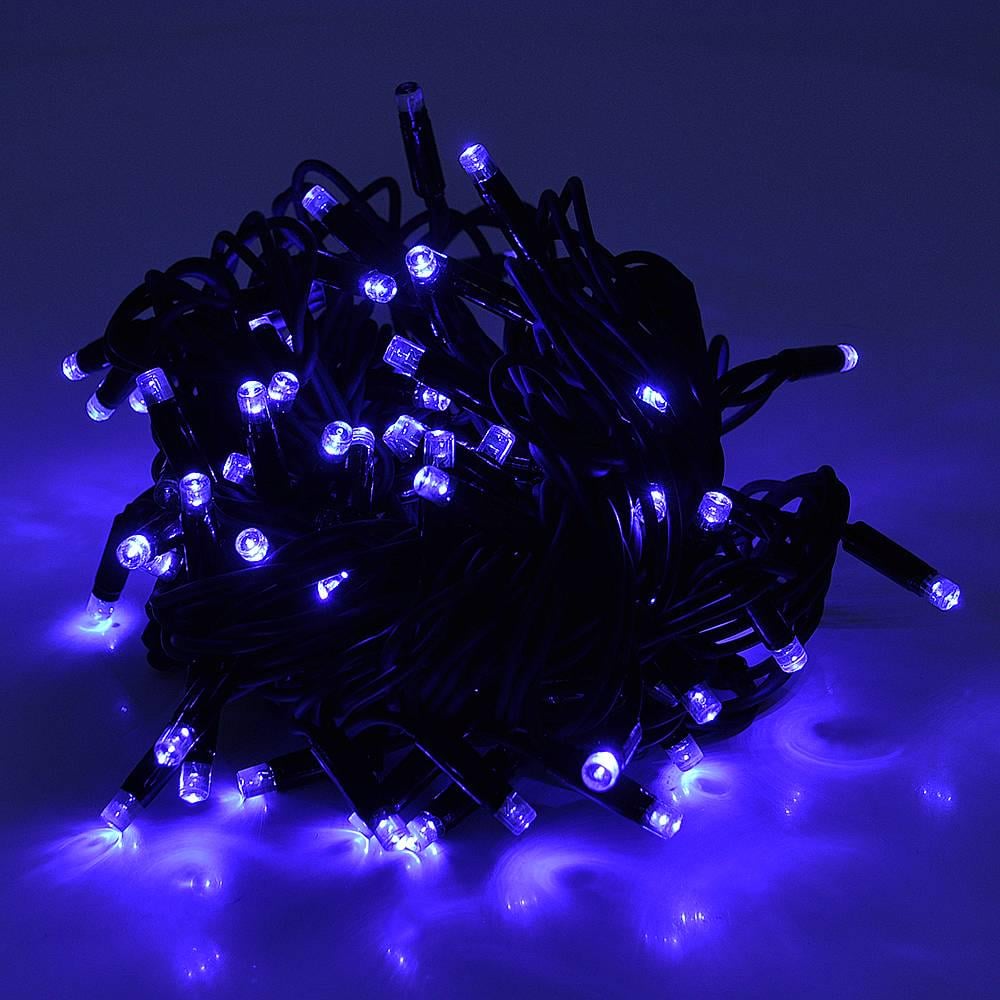 Гірлянди 100 LED Діод 10 м чорна ізоляція вулична Blue