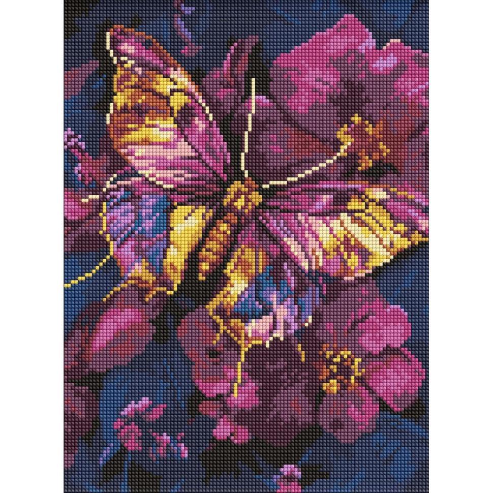 Алмазная мозаика Ideyka Золотая бабочка 30x40см (AMO8161)
