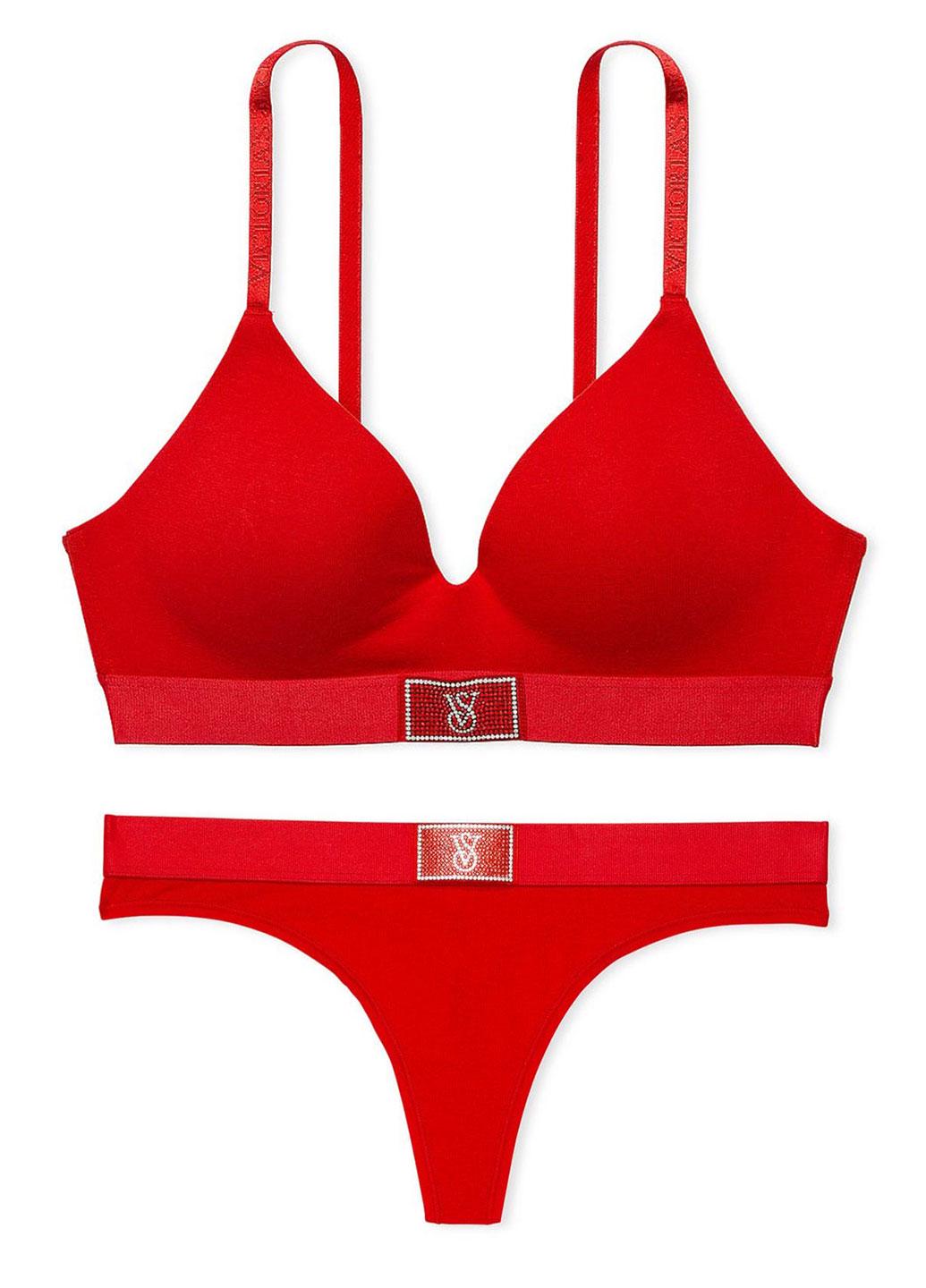 Комплект нижнего белья Victoria's Secret р. 34B L Красный (14400420296QD434B L)