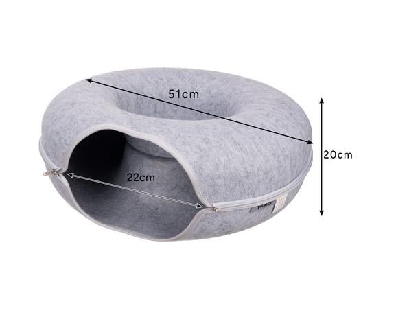 Лежак для кота пончик 50 см - фото 5