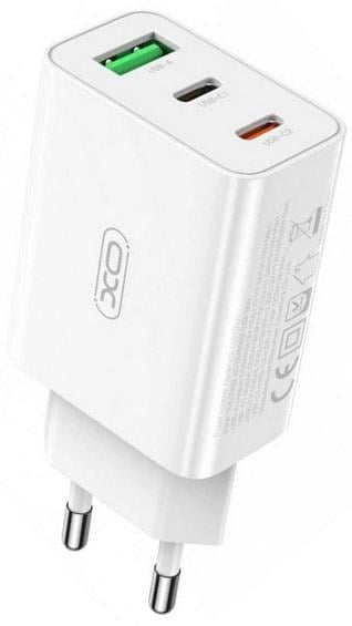 Зарядка быстрая Xo L101 QC3.0 20W 2 Type C/USB White (36825)