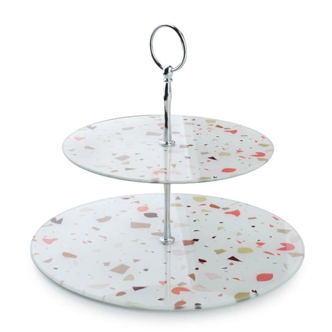 Тортница стеклянная двухъярусная Lastryko (30364)