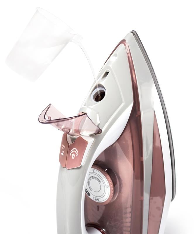 Утюг Holmer HIT-2535 2500 Вт паровой удар 130 г/мин 350 мл White/Lilac (620186) - фото 6 Утюг Holmer HIT-2535 2500 Вт паровой удар 130 г/мин 350 мл White/Lilac (620186) - фото 6