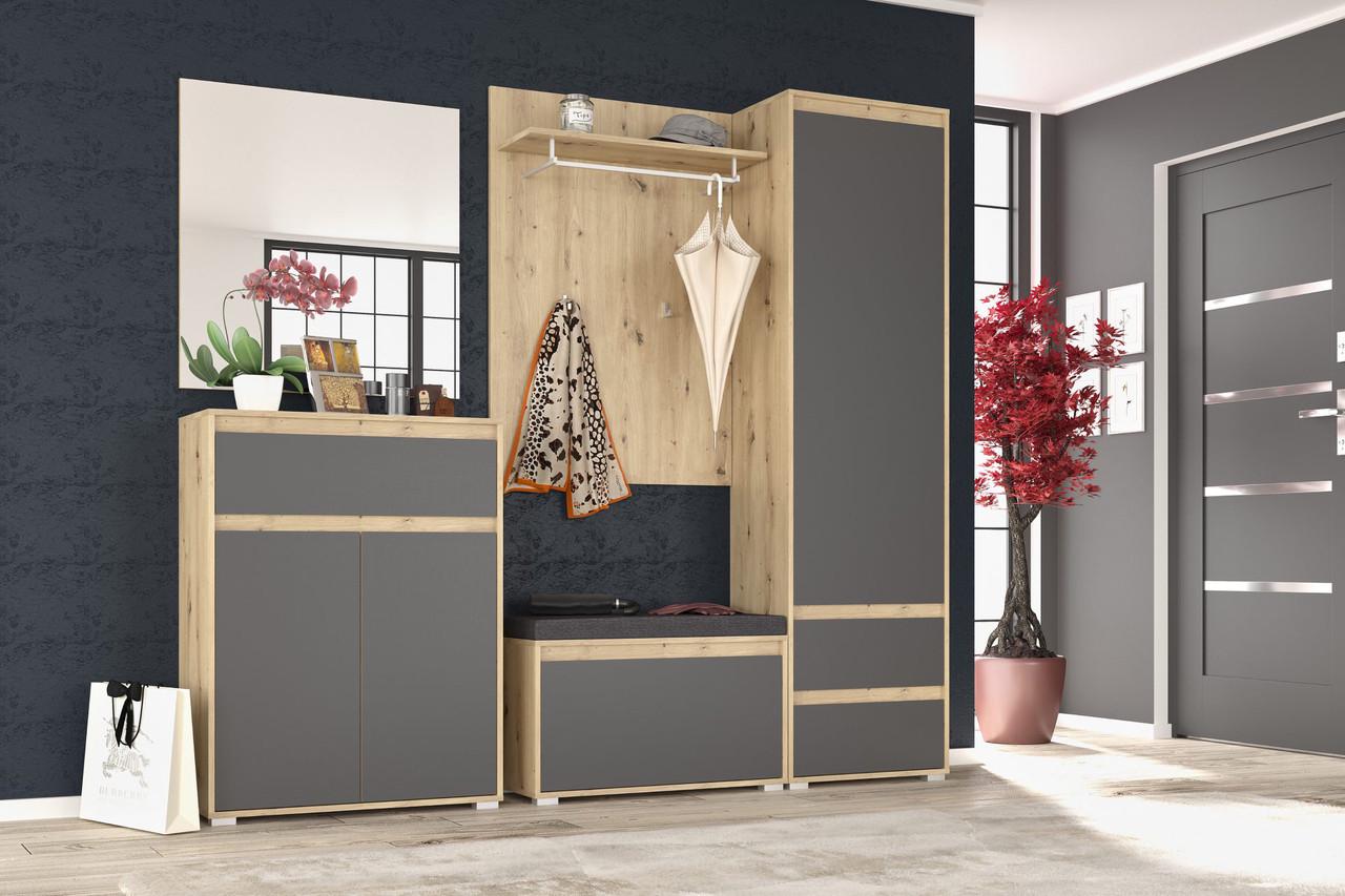 Тумба для обуви Мебель-Сервіс Торино 1Д Артисан/Серий (26910998) - фото 4