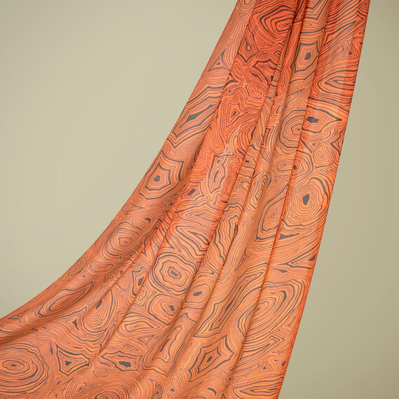 Ткань шифон IDEIA Принт Агат 1,45 м Рыжий (2200004219806)