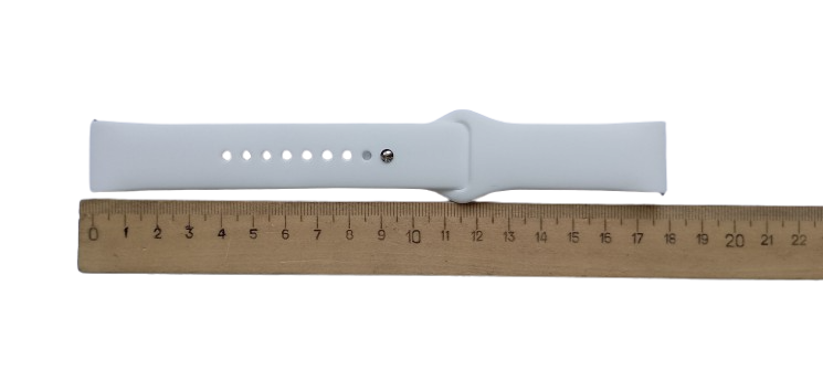 Ремешок для часов силиконовый 22х175 мм White (3218) - фото 3 Ремешок для часов силиконовый 22х175 мм White (3218) - фото 3