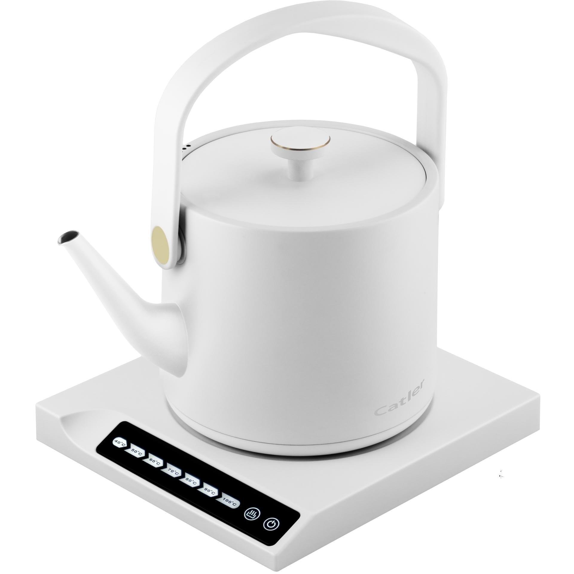 Электрочайник Catler BM500CHARLOTTA нержавейка 1200 Вт сенсорное управление 0,6 л Белый (627144)