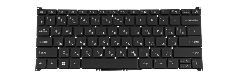 Клавиатура для ноутбука Acer AS: A314-36/A314-42 rus без фрейма подсветки клавиш Black (163785)