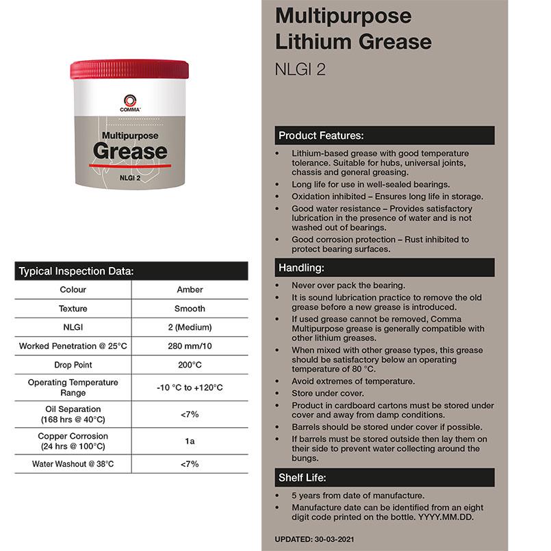 Мастило Comma Multipurpose Grease 2 500 г (GR2500G) - фото 2