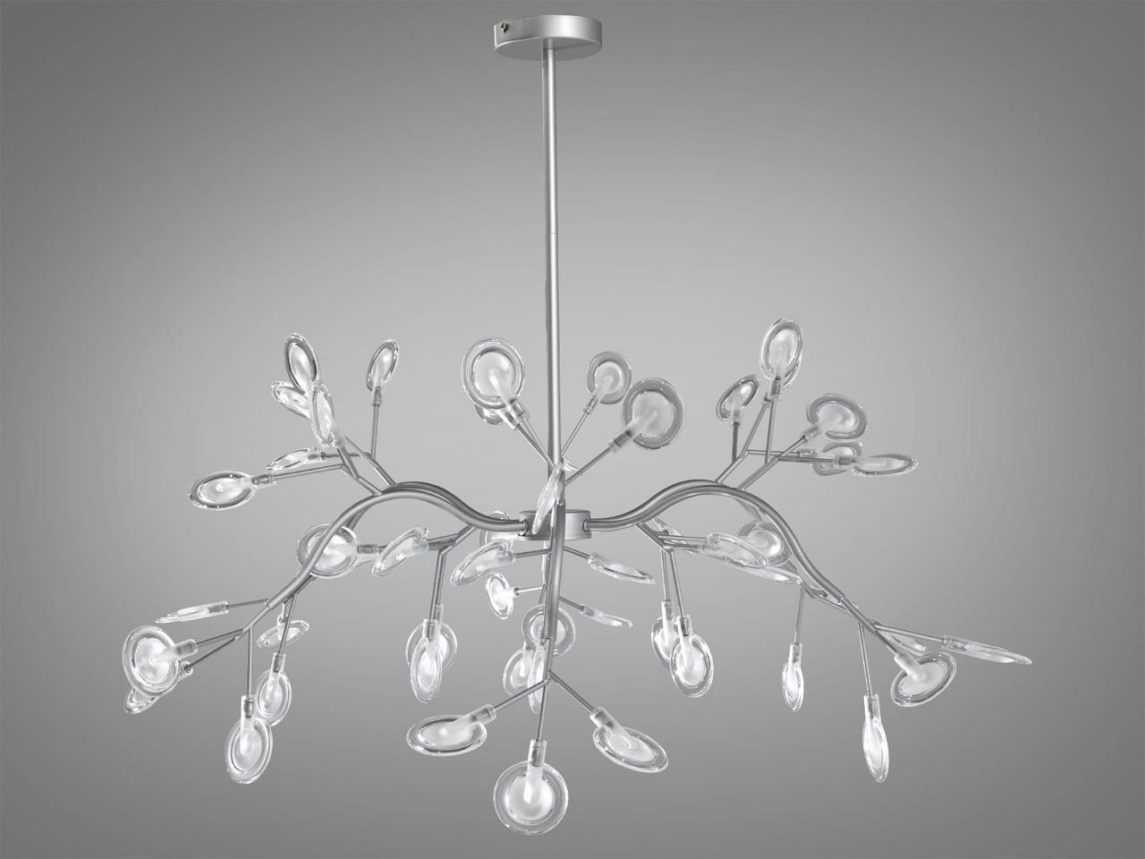 Люстра 886-54CSL-LS Светлячок в стиле Loft 54 ламп Хром сатин (2095312329) - фото 1 Люстра 886-54CSL-LS Светлячок в стиле Loft 54 ламп Хром сатин (2095312329) - фото 1