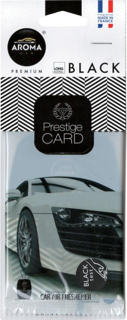 Ароматизатор для авто Aroma Car Prestige Card Black на зеркало спрей (0399340)
