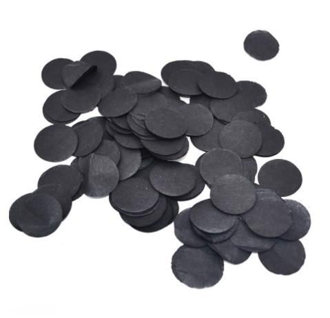Конфетти кружки из бумаги 10 г 25 мм Черный (62051/12)