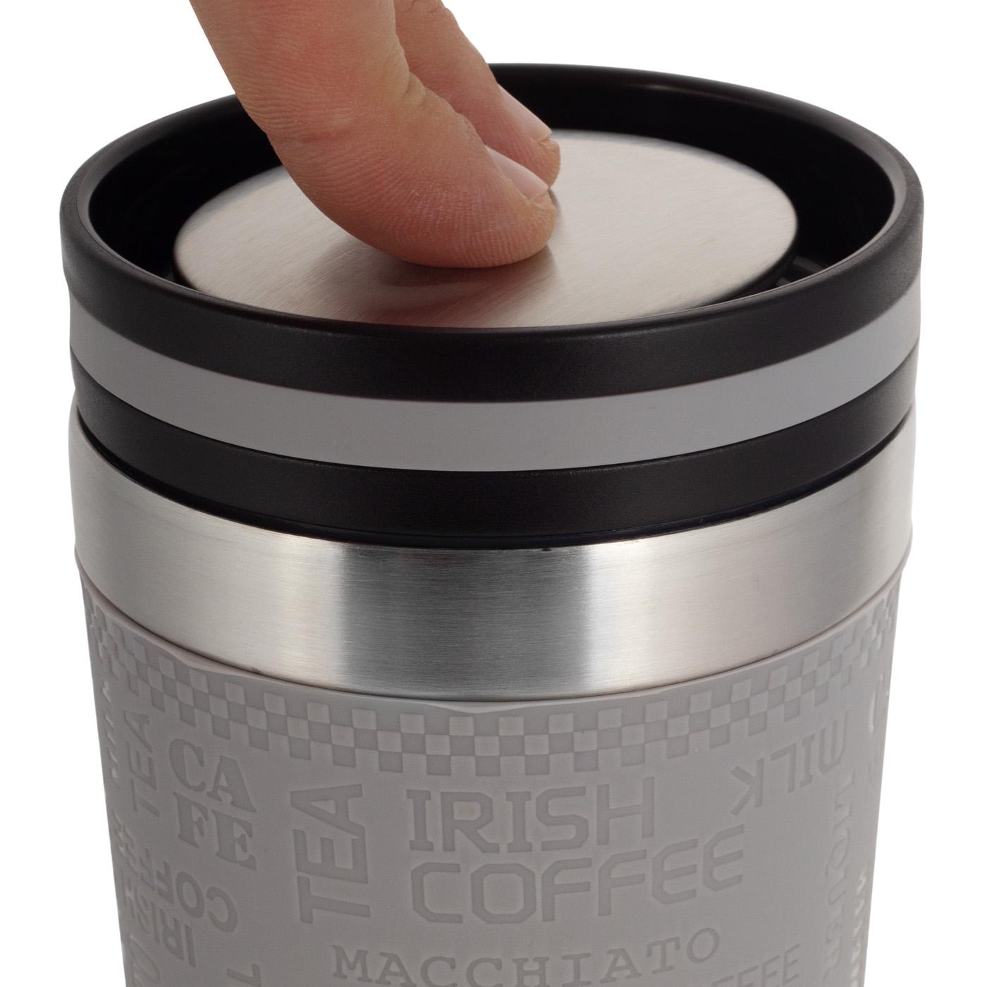 Термокружка Kamille из нержавеющей стали с TRP вставкой 380 мл Серый (2156) - фото 4 Термокружка Kamille из нержавеющей стали с TRP вставкой 380 мл Серый (2156) - фото 4