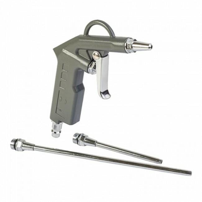Пневмопистолет продувной Miol короткий с дополнительными наконечниками 20/100/200 мм 0,8 МПа (23819) - фото 2