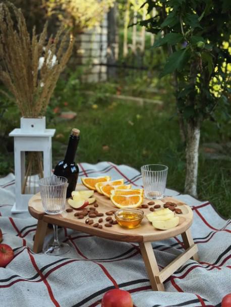 Столик винный 30х50х19 см Бежевый (002ст) - фото 4