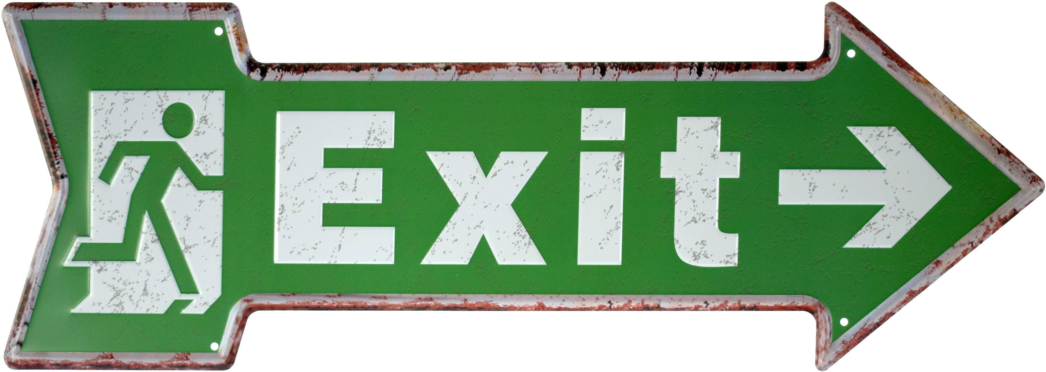 Табличка металлическая Выход/Exit 16x45 см - фото 1 Табличка металлическая Выход/Exit 16x45 см - фото 1