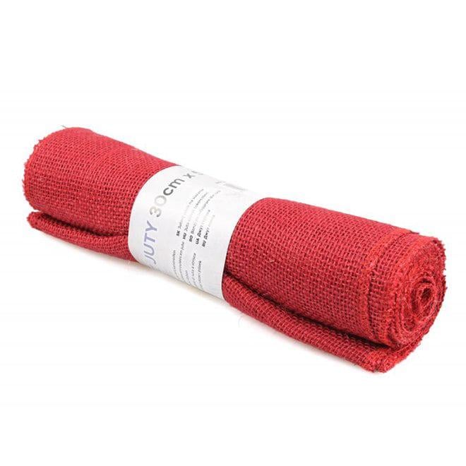 Лента из мешковины Flora 30 см х 5 м Красный (5384)
