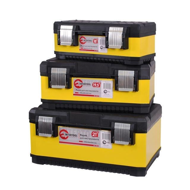 Комплект ящиків для інструментів Intertool BX-2003 із металевими замками 3 шт. (9233287)