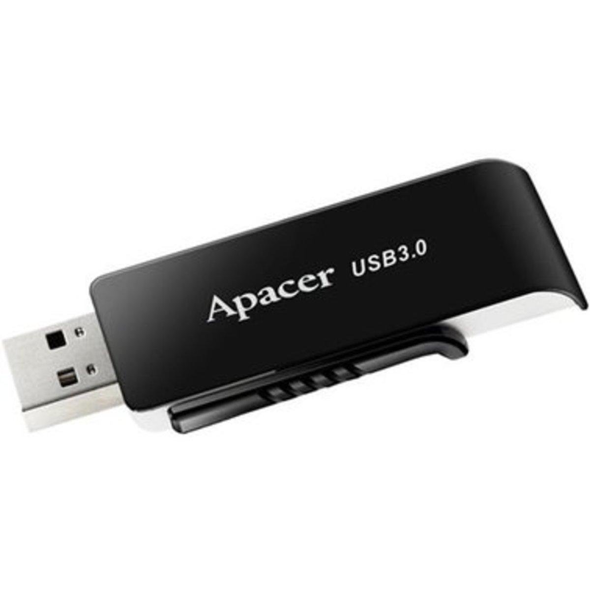 Флешка для ноутбука Flash Apacer USB 3.0 AH350 128Gb Black (AP128GAH350B-1)