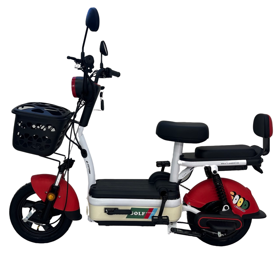 Электроскутер E-Titan Golf 14" Бело-красный