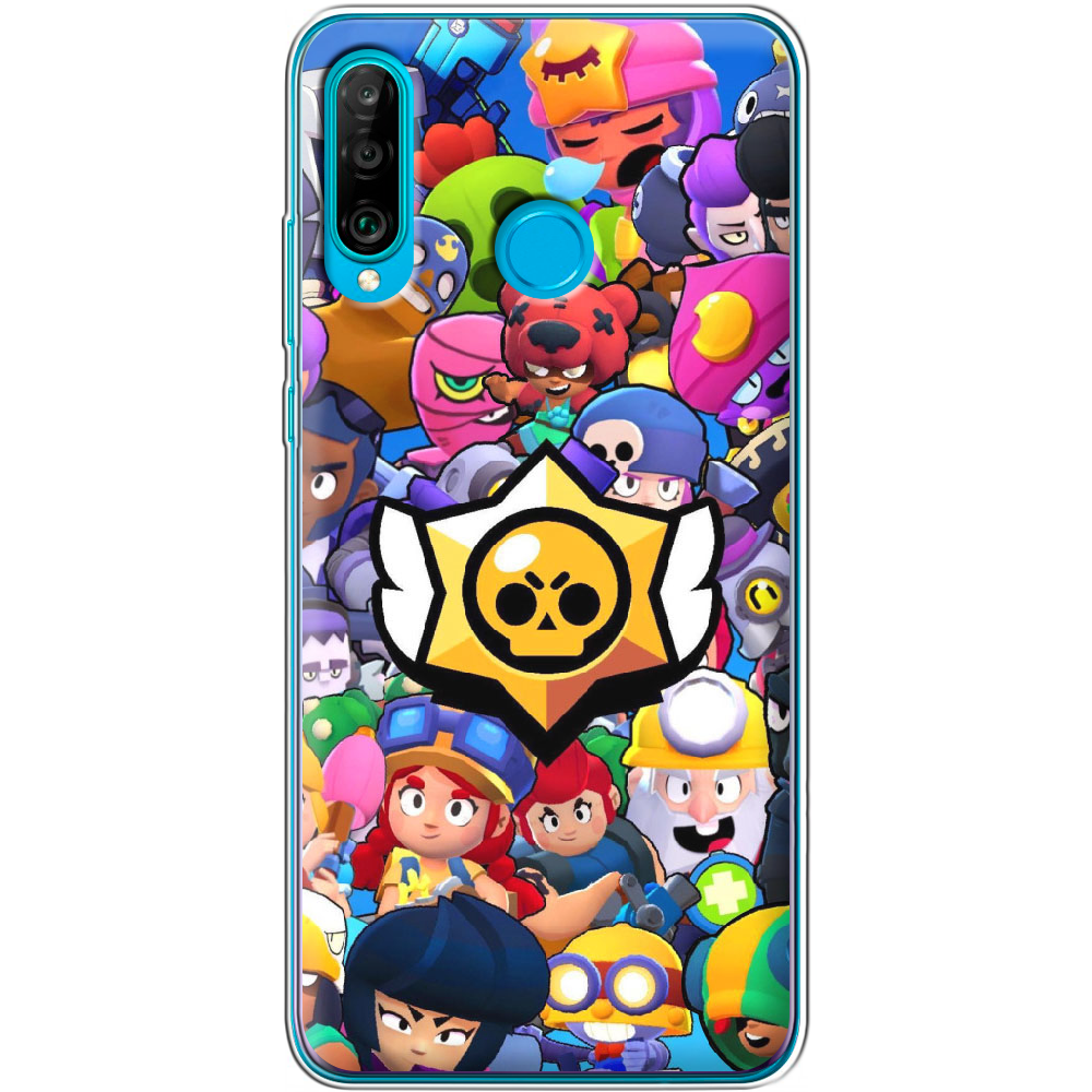 Чехол Boxface Huawei P30 Lite Brawl Stars Прозрачный силикон (36871-up2389-36871)