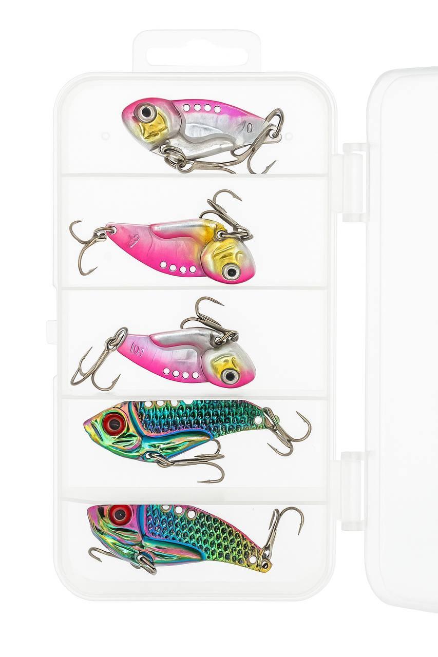 Набір наживок для риболовлі К9 блешні з гачками та коробка 5 шт. (Е051446)