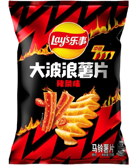 Чипсы Lay's Wavy Potato Chips Spicy Latiao Flavor 70 г (2808408213)