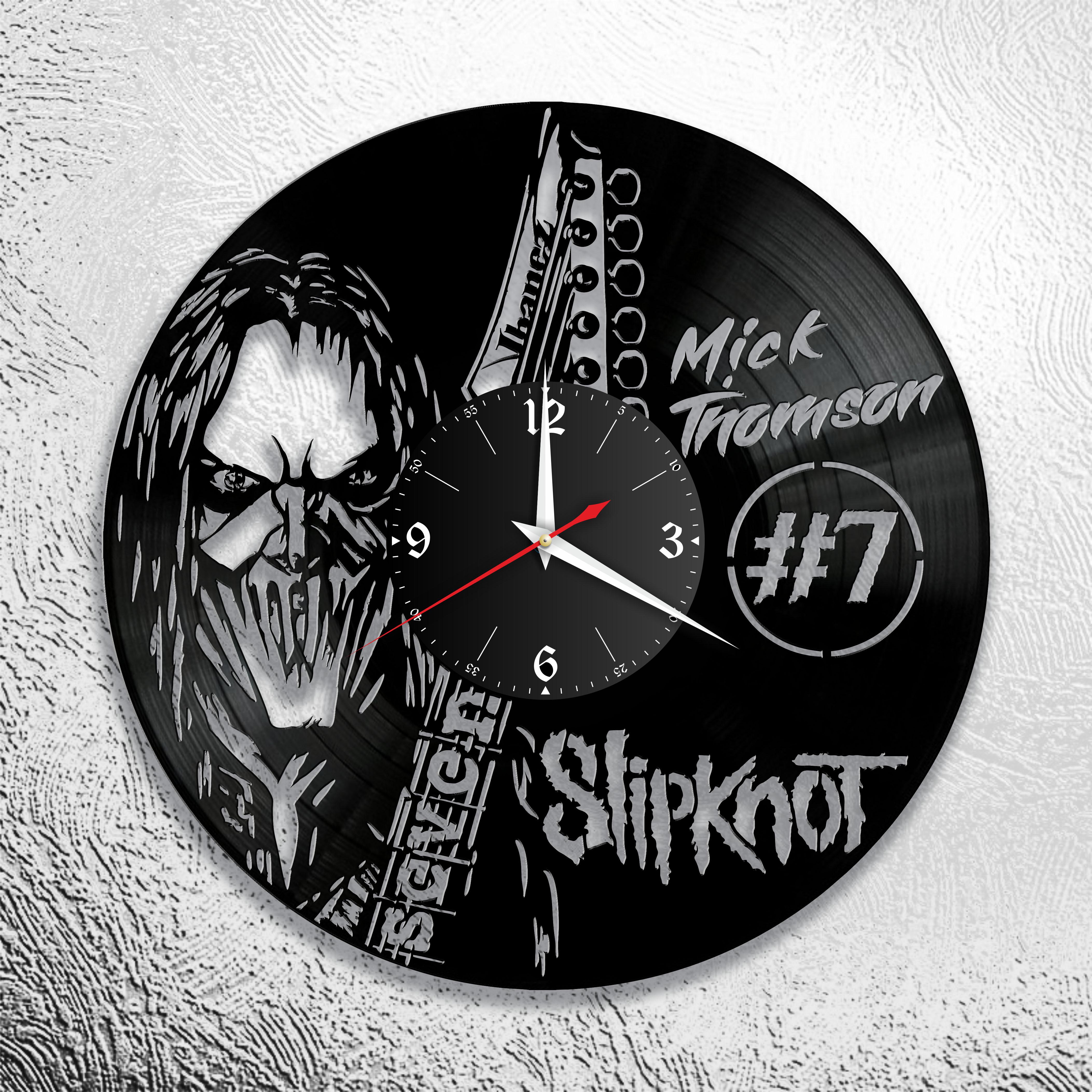 Часы настенные Slipknot Мик Томсон 3285 из виниловой пластинки