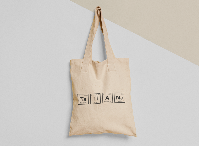 Эко-сумка шоппер с принтом "Tatiana" таблица Менделеева 38х40 см Бежевый (ИМ4-Т) Эко-сумка шоппер с принтом "Tatiana" таблица Менделеева 38х40 см Бежевый (ИМ4-Т)