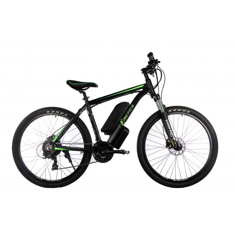 Електровелосипед E-Motion MTB GT гідравлічні гальма 29"/19" 48V/16Ah 500W Чорно-зелений (EMTB2919GT4815500BG)