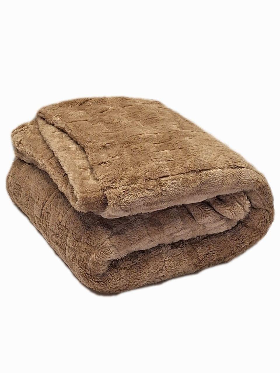 Плед полуторный флисовый Colorful Home Мозаика 150x200 см Коричневый (1269) - фото 2 Плед полуторный флисовый Colorful Home Мозаика 150x200 см Коричневый (1269) - фото 2