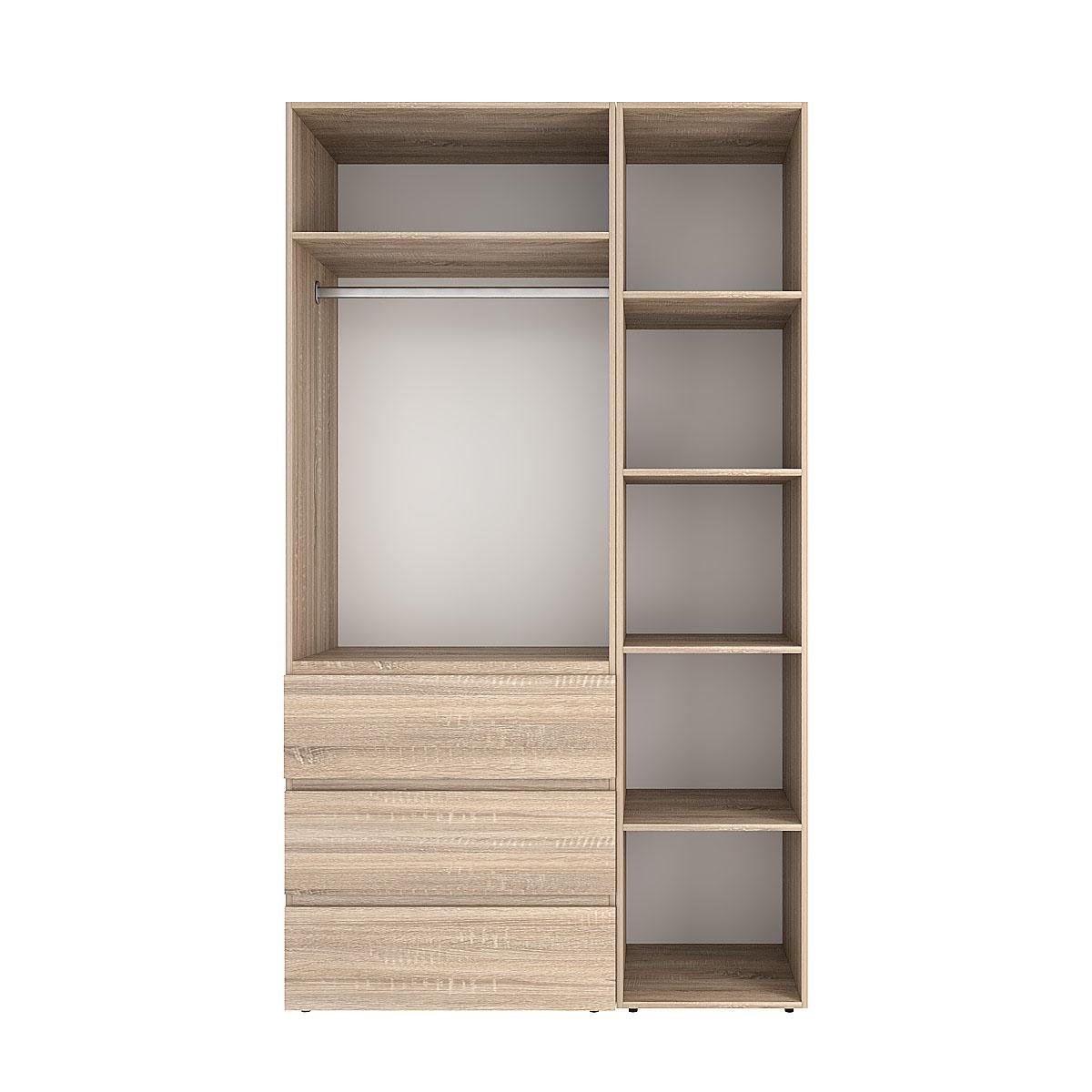 Шкаф распашной комбинированный ART IN HEAD №2 Light 1200x500x2200 мм Дуб Сонома светлый (GALTK0213000000) - фото 2