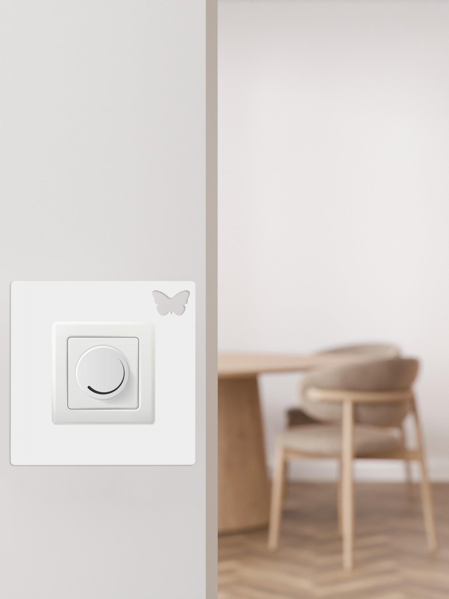 Наклейка интерьерная под выключатель №14 на стену 1 шт. Белый (21994118)