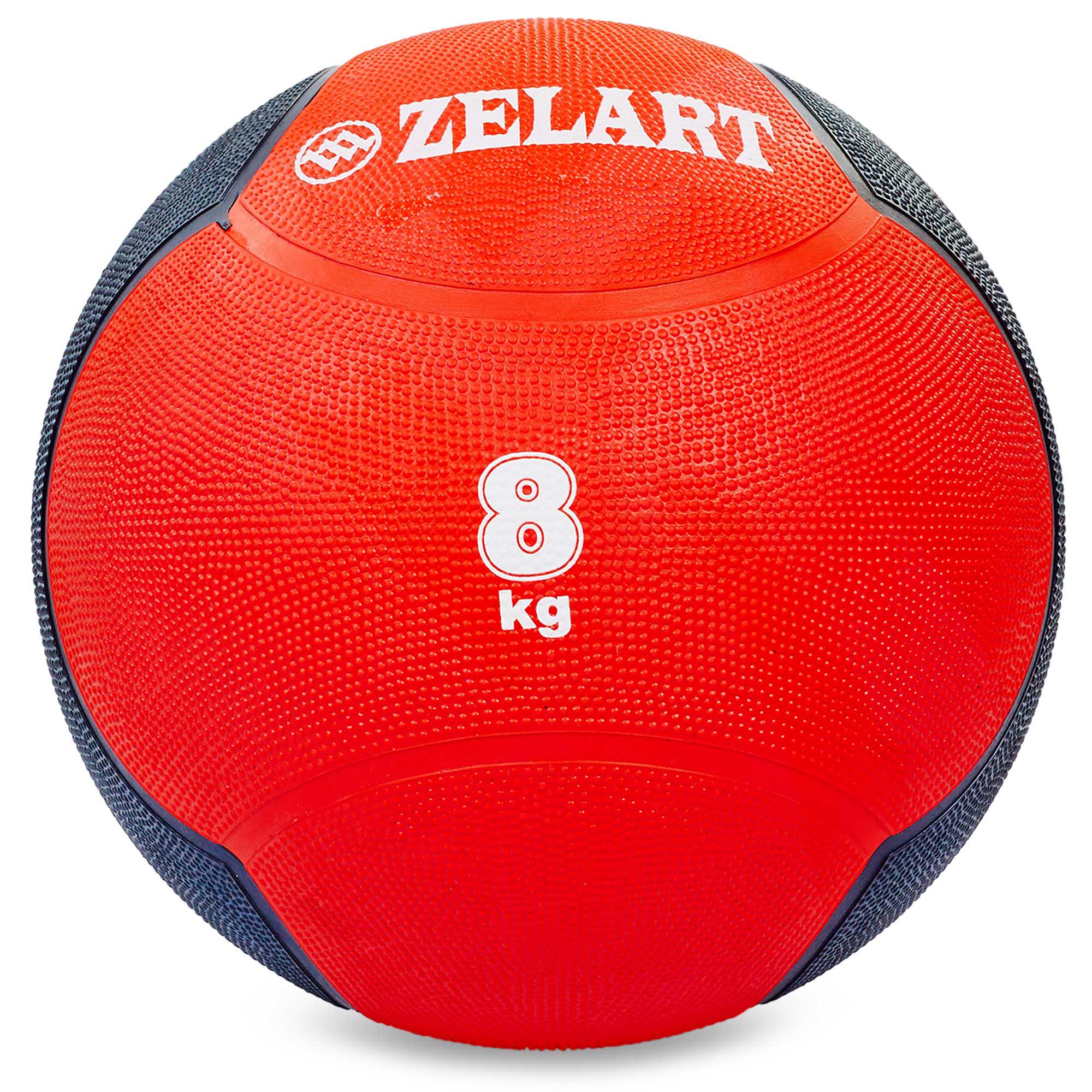 М'яч медичний медбол Zelart Medicine Ball FI-5121-8 8 кг Червоний/Чорний (DR003483)