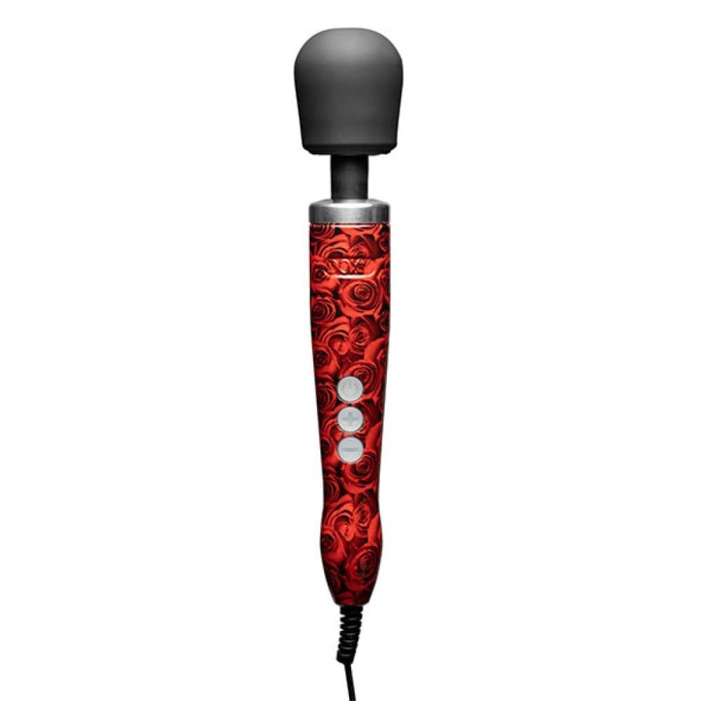 Вибромассажер Doxy Die Cast Rose Pattern с розами Красный (97807)