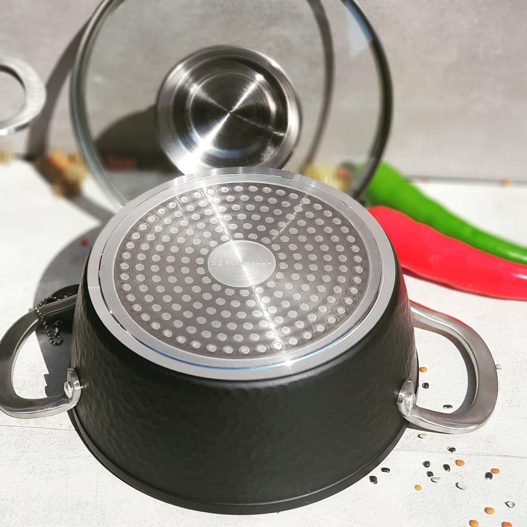 Каструля Edenberg із мармуровим антипригарним покриттям 7,2 л 28 см (EB-3966) - фото 3