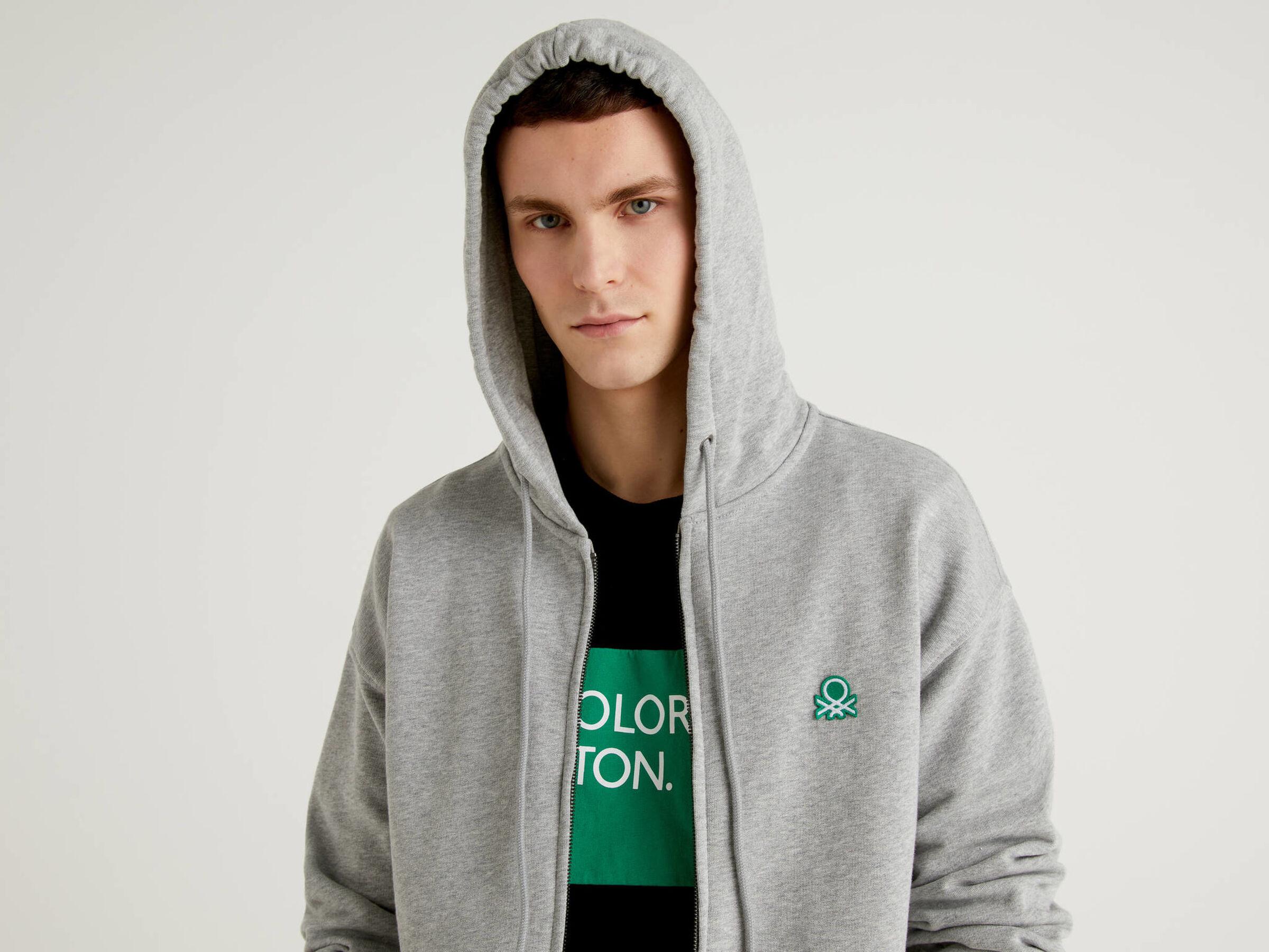 Свитшот мужской Benetton 3j68j5217 XXL Серый - фото 3 Свитшот мужской Benetton 3j68j5217 XXL Серый - фото 3