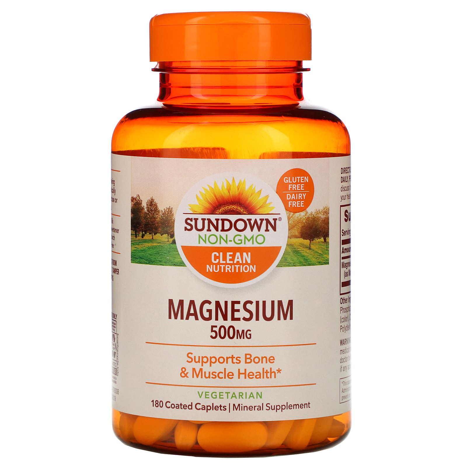 Магний Sundown Naturals Magnesium 500 мг 180 таблеток (1054)