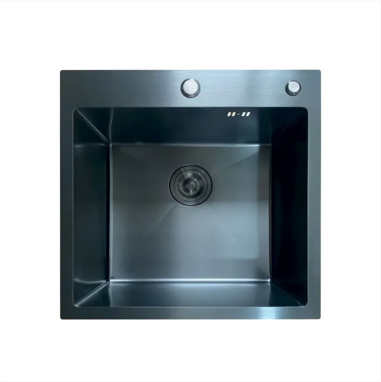 Мойка кухонная Mixxus MH5050 Micro Decor Black 3,0/0,8 мм интегрированная из нержавеющей стали Черный матовый (MI8215)