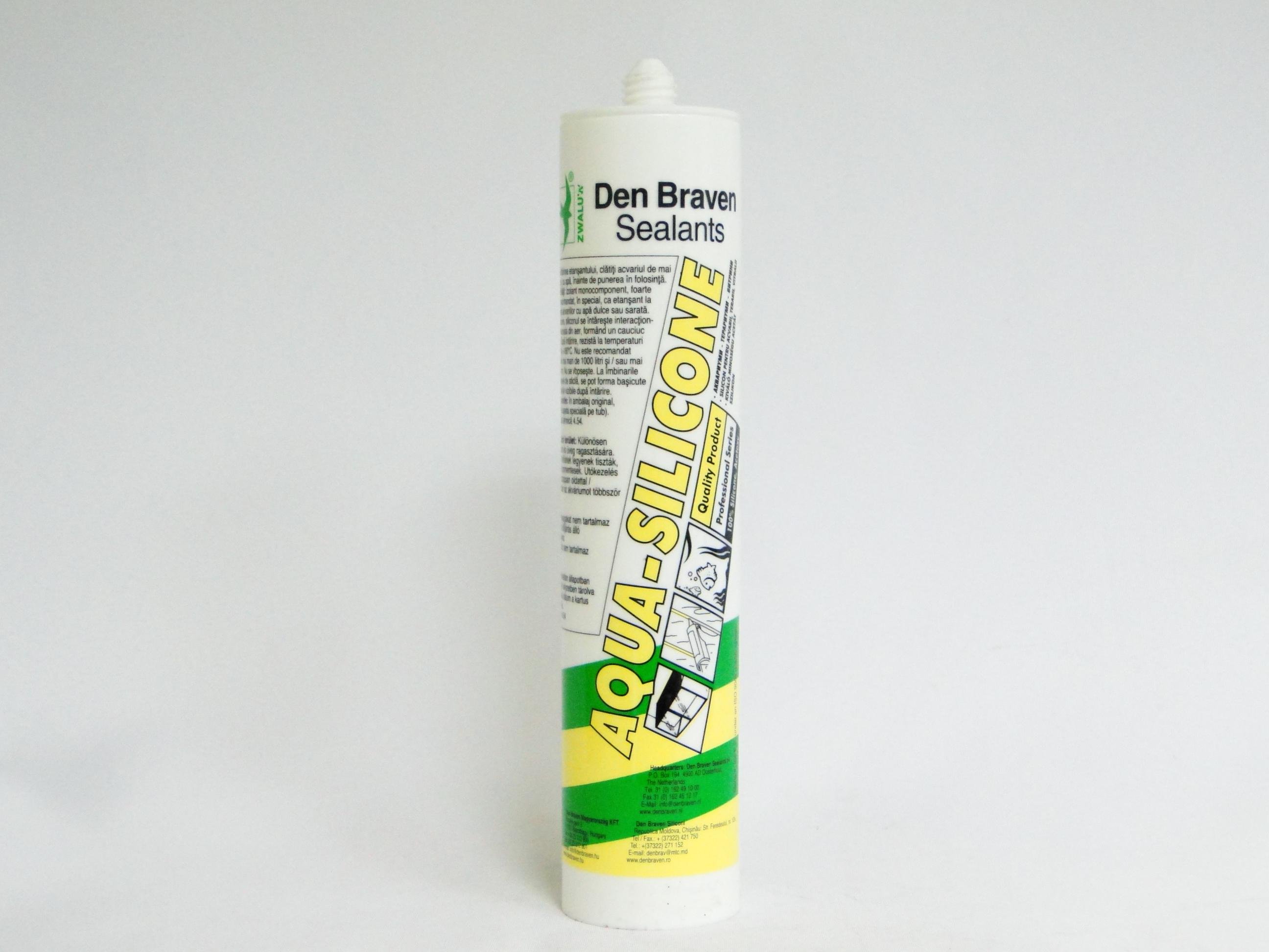 Герметик силіконовий акваріумний Den Braven Aqua-Silicone 300 мл Чорний (12010254) Герметик силіконовий акваріумний Den Braven Aqua-Silicone 300 мл Чорний (12010254)