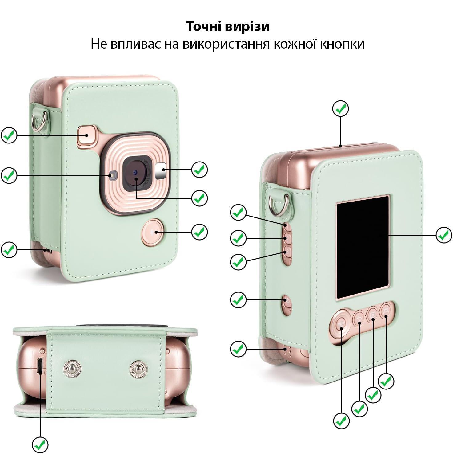 Чохол Fujifilm Instax Mini Liplay та фотоальбомом 108 Green - фото 4