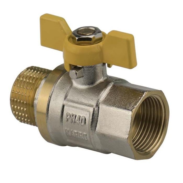 Кран шаровой KARRO STANDART+ SQ-1011795 3/4" ВЗ для газа бабочка (154250)