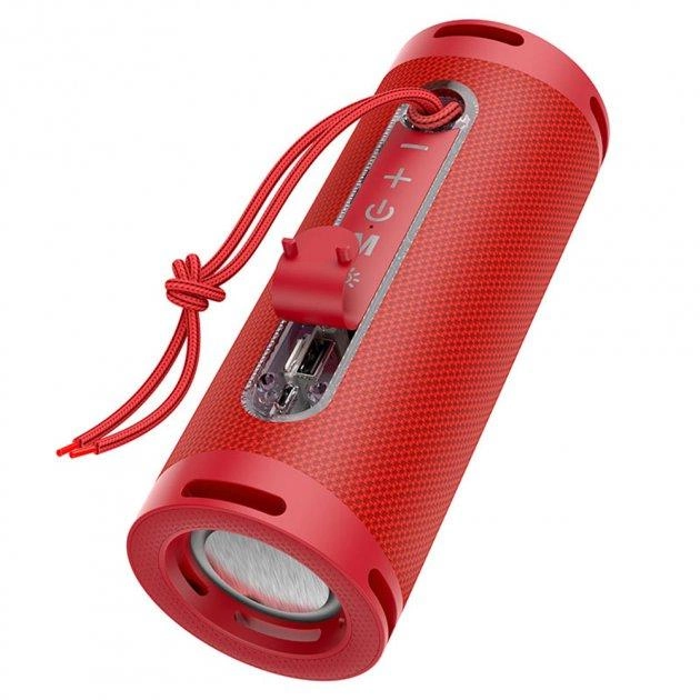 Портативная колонка HOCO HC9 с LED-подсветкой Dazzling Pulse Sports BT Speaker Bluetooth Red (000064) - фото 2