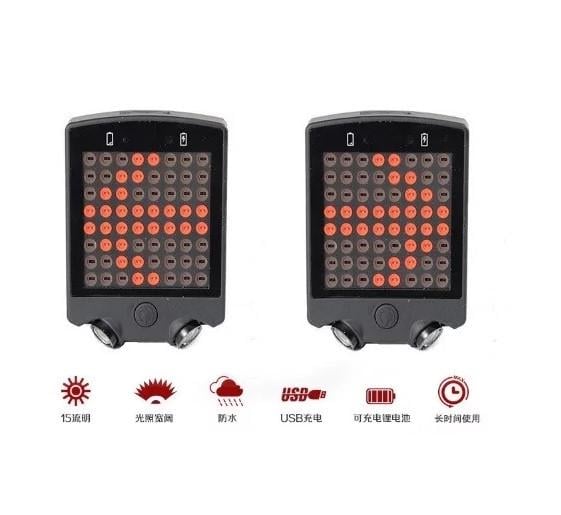 Велоліхтар задній з поворотниками SUXIAO BG-A112 з пультом (2288889049) - фото 6