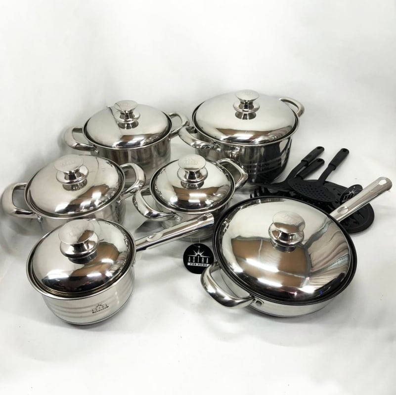 Набор посуды ASTRA A-2518 из нержавеющей стали 18 шт. (tf4521) - фото 7 Набор посуды ASTRA A-2518 из нержавеющей стали 18 шт. (tf4521) - фото 7