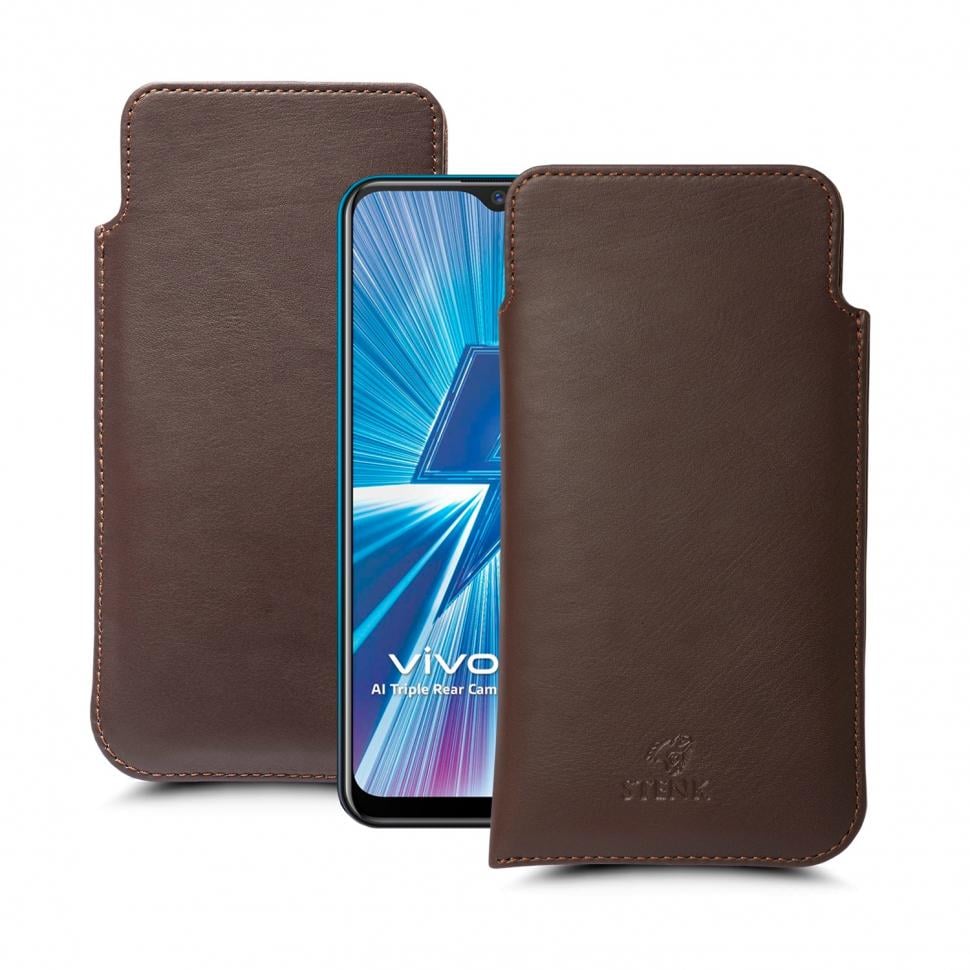Футляр Stenk Elegance для Vivo Y17 Коричневый (63406)